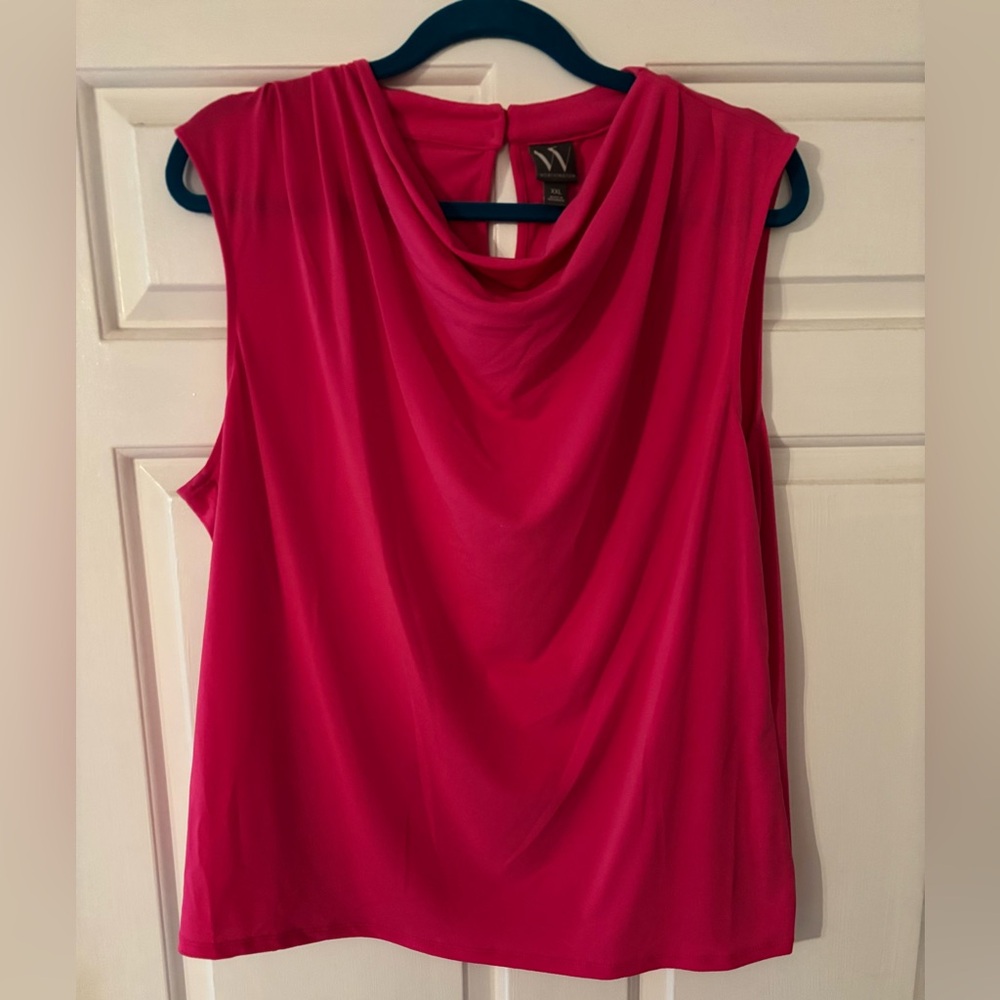 Worthington Fuchsia Sleeveless Blouse